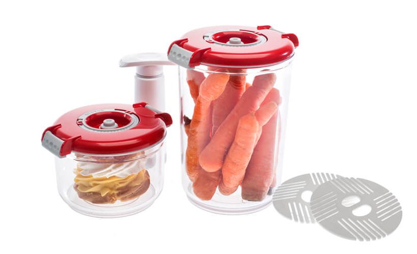 round food storage canisters