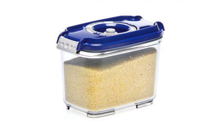 Rectangular vacuum container for food