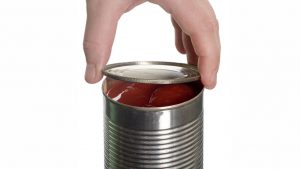 opening tin with dull edge