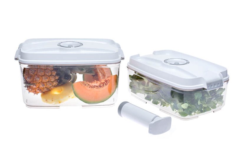 vacuum storage containers for salad and fruit