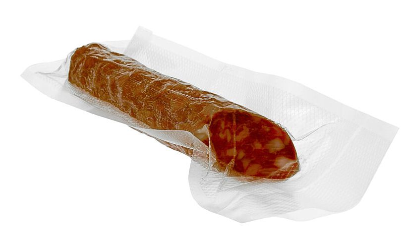 Vacuum packed cured sausage
