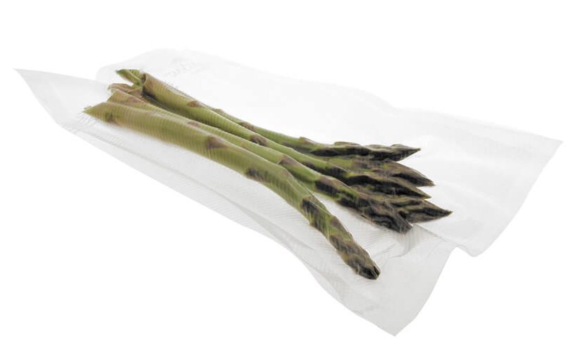 foil roll for sausages: vacuum packed asparagus