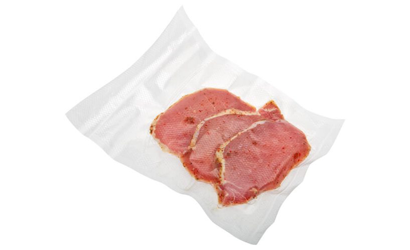 vacuum packed freshly cut meat