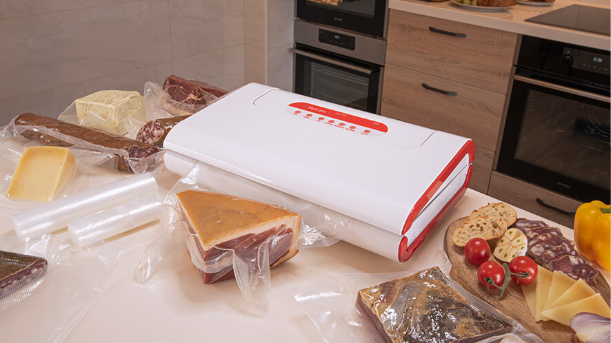 vacuum packing dry meat products with Solid 300