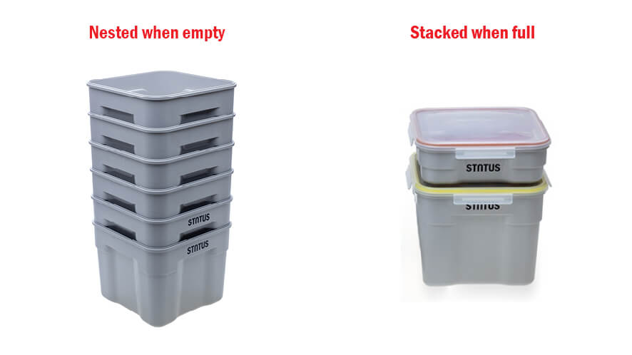 stackable gastro containers with PP lids