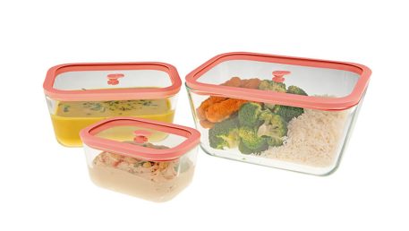 full glass vacuum containers for meal prep