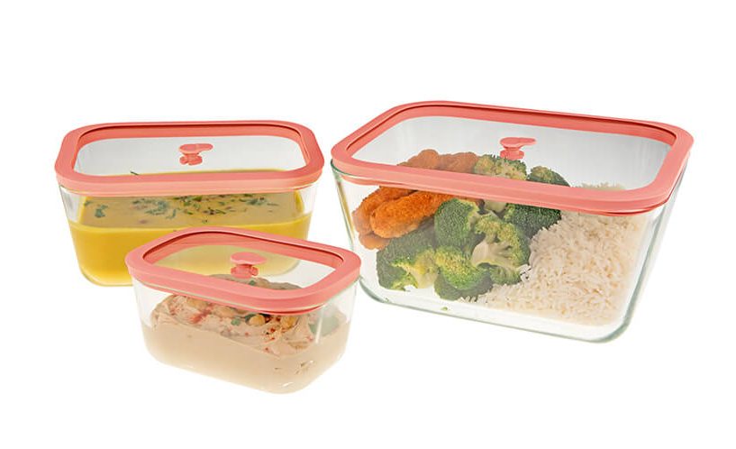 full glass vacuum containers for meal prep